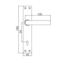 Maner cu sild distanta interax 54 mm model 701-74 (Culoare: Alb)