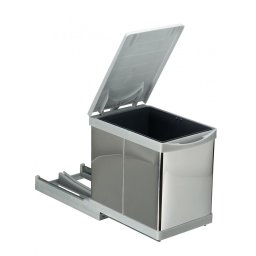 Cos gunoi model 21700, 230x385x375 mm, 1 cuva x16 l, finisaj inox