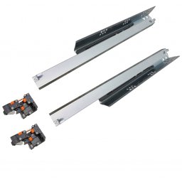 Glisiera IDEALSLIDE cu extensie totala, amortizare si reglaj 3D, max. 40 Kg (Lungime: 300 mm)