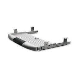 Suport plastic tastatura 545x230/260x30 mm, glisiera metalica H=27 L=350 mm, montaj sub blat, alb