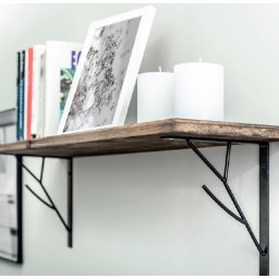 Suport polita model ALBERO, 200x170 mm, finisaj negru mat
