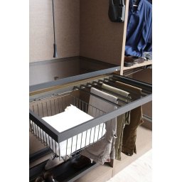 Suport extensibil Premium pentru pantaloni/cos rufe, gri antracit (Latime: 600 mm)