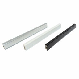Inaltator rectangular pentru blat bucatarie/plinta antistrop, plastic, 23x27x10 mm, L=2000 mm, finisaj aluminiu negru alb (Finisaj: Aluminiu)