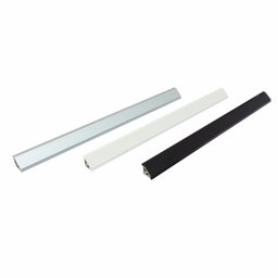 Inaltator blat model Mini IT /plinta antistrop, plastic cu insertie din aluminiu, 16x16x26.5 m m, L=2000 mm, finisaj aluminiu negru alb (Finisaj: Aluminiu)