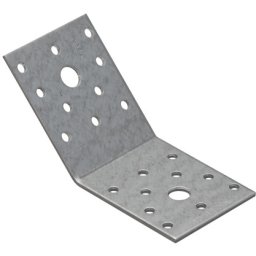 Coltar metalic inclinat la 135°, model KLR, otel zincat, diverse dimensiuni, g=2.5 mm, pentru imbinari lemn la unghiuri deschise (Dimensiuni: 50x50x35x2.5 mm)