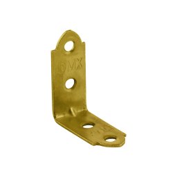 Coltar metalic inclinat la 90°, model KW, otel zincat, L=40, l=17 15 mm, g=1.5 mm, pentru fixari generale lemn (Dimensiuni: 40x40x17x1.5 mm)