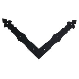 Coltar metalic decorativ pentru porti usi, model NAD, otel tratat antirugina, finisaj negru (Dimensiuni: 100x100x15x2 mm)