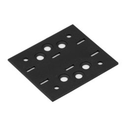 Placa metalica decorativa neagra SDLPA1, otel tratat antirugina, 76x85x2.5, pentru imbinare estetica lemn