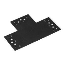 Placa metalica T decorativa neagra SDLPB1, otel tratat antirugina, 207x146x85x2.5, pentru imbinare estetica lemn