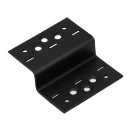 Conector decorativ negru SDLZ1, otel tratat antirugina, 98x28x85x2.5, pentru prindere lemn la fata