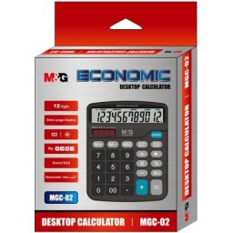 Calculator de birou 12 Digits, alimentare duala, baterie sau energie solara M&G