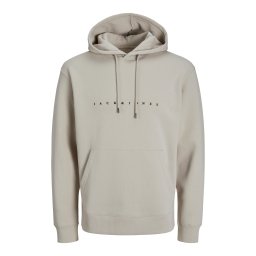 JACK & JONES Bluză de molton 'JJEStar' alb kitt / negru