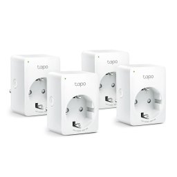 PRIZA inteligenta TP-LINK, Schuko x 1, conectare prin Schuko (T), 10 A, programare prin smartphone, Bluetooth, WiFi, alb Tapo P100(4-pack)