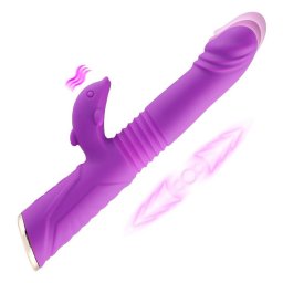 HiSmith HSG008 Ricky Telescopic Rabbit Vibrator Purple