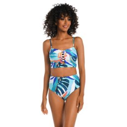 La Blanca Coastal Palms Midkini Ice Blue