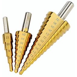 Set 3 FREZE Burghie in trepte pentru metal 4-32 mm
