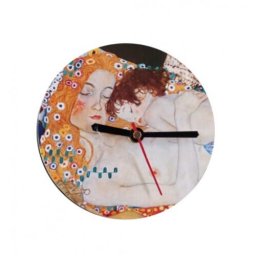 Ceasuri decorative Ceas de perete fara rama KLIMT - MOTHER&CHILD, diametru 12,5 cm x 0.5 cm, suport magnetic