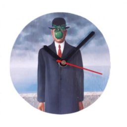 Ceasuri decorative Ceas de perete fara rama SHERLOCK HOLMES - APPLE, diametru 12,5 cm x 0.5 cm, suport magnetic