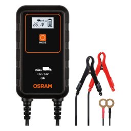 Redresor auto SmartCharger 12/24V, 8/4A 9 trepte incarcare, afisaj digital iluminat protectie conectare inversa si scurtcircuit pentru baterii de maxim 12V/150 Ah, 24V/70Ah