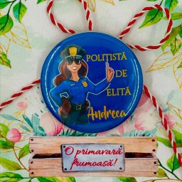 Martisor personalizat insigna pentru politista