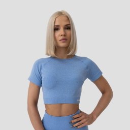GymBeam Tricou pentru femei FLO Crop Top Blue L