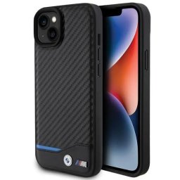 Husa Leather Carbon case for iPhone 15 Plus - black