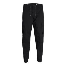 JACK & JONES Pantaloni cu buzunare 'JPSTKane JJNoah' negru / alb murdar