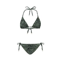 Shiwi Costum de baie două piese 'Liz' gri închis / verde deschis / negru