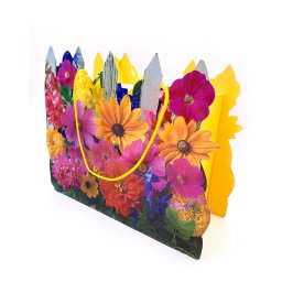 Punga de hartie Gard cu flori