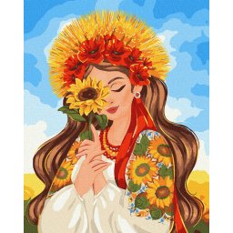 Set pictura pe numere, cu sasiu, Raza de soare, 40x50 cm