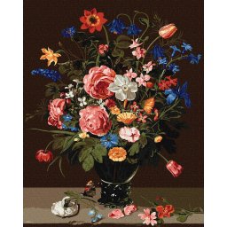 Set pictura pe numere, cu sasiu, Surpriza toamnei, 40x50 cm