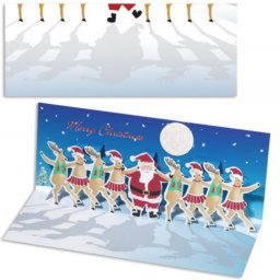 Felicitare Sa dansam cu Mos Craciun 3D Panoramics