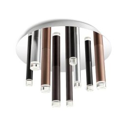 Plafonieră LED Redo 01-2042 MADISON 9xLED/4W/230V crom lucios/negru/cupru