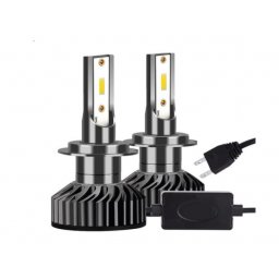 Set 2 becuri LED H7 F2 MINI COB 100W lumina alb-rece 12.000 lumeni
