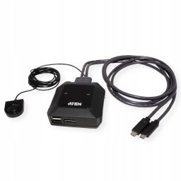 Switch KVM Aten US3312 2-Port USB-C 4K DisplayPort KVM Switch with Remote Port Selector
