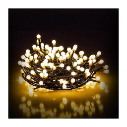 Retlux - Ghirlandă LED de exterior, 100 LED, 8 moduri, 15 m, IP44, alb cald