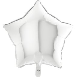 Balon folie stea alba 46 cm