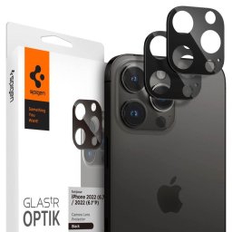 Husa Protecție lentile cameră Optik (sticlă) pentru iPhone 14/14 Plus/14 Pro/14 Pro Max – negru