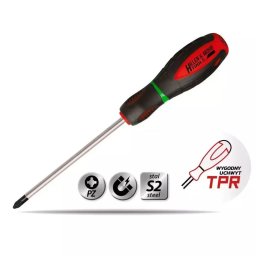 Şurubelnită în cruce Pozidriv PZ2x150mm,otel S2,mâner din 3-materiale