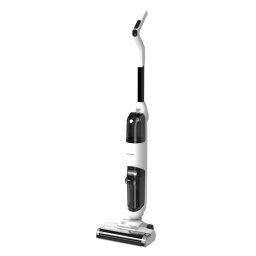 Aspirator vertical cu functie mop 3 in 1 Heinner One4Floor HSVC- M18WH3in1, aspirare, spalare, mop, sistem autocuratare, putere: 180W si 2 viteze, 2500mAh, 2,000RPM, putere absorbtie: 18W, autonomie: 35/21 min, 2 recipiente apa (curate/colectare): 600/400