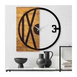 Ceas de perete 58x58 cm 1xAA lemn/metal
