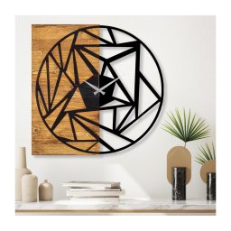 Ceas de perete 60x58 cm 1xAA lemn/metal