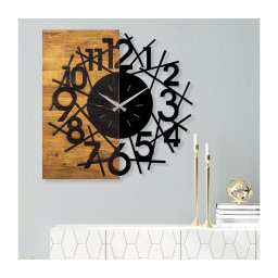 Ceas de perete 59x58 cm 1xAA lemn/metal