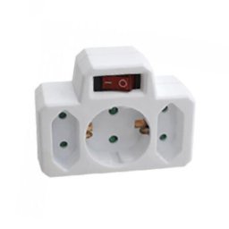 ADAPTOR 3 PRIZE CU INTRERUPATOR 2X2.5A SI 1X16A MAX 3680W