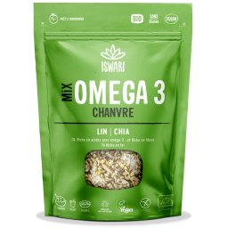 Mix BIO Omega 3, cu seminte de canepa, in si chia Iswari
