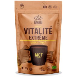 Cafea BIO Extreme Vitality, cu MCT, cafea arabica si vanilie Iswari