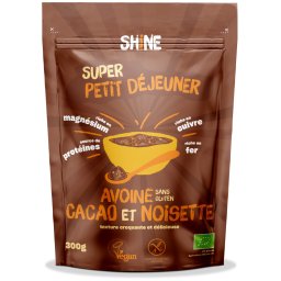 Cereale instant BIO cu ovaz, cacao si alune de padure Shine