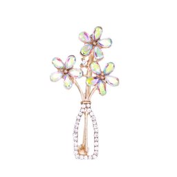 Martisor Brosa Buchet de flori in vaza eleganta