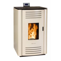 Termosemineu pe peleti, Prity PLW11EH, 13kW, echipata cu pompa de circulatie,vas expansiune, automatizare, tiraj fortat, suprafata pana la 130 metri patrati, Ivory