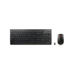 Kit tastatura + mouse wireless Lenovo Essential, Negru